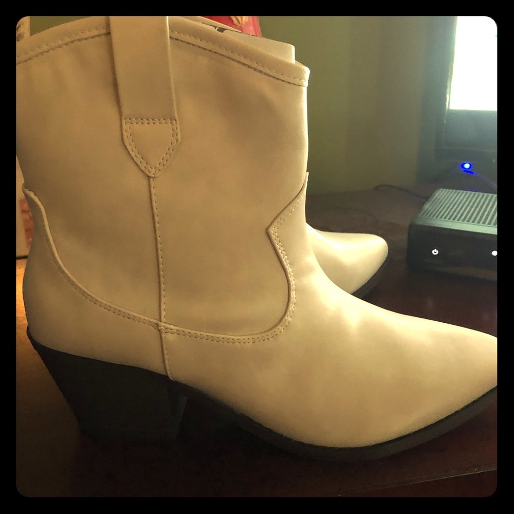 Cream colored boots